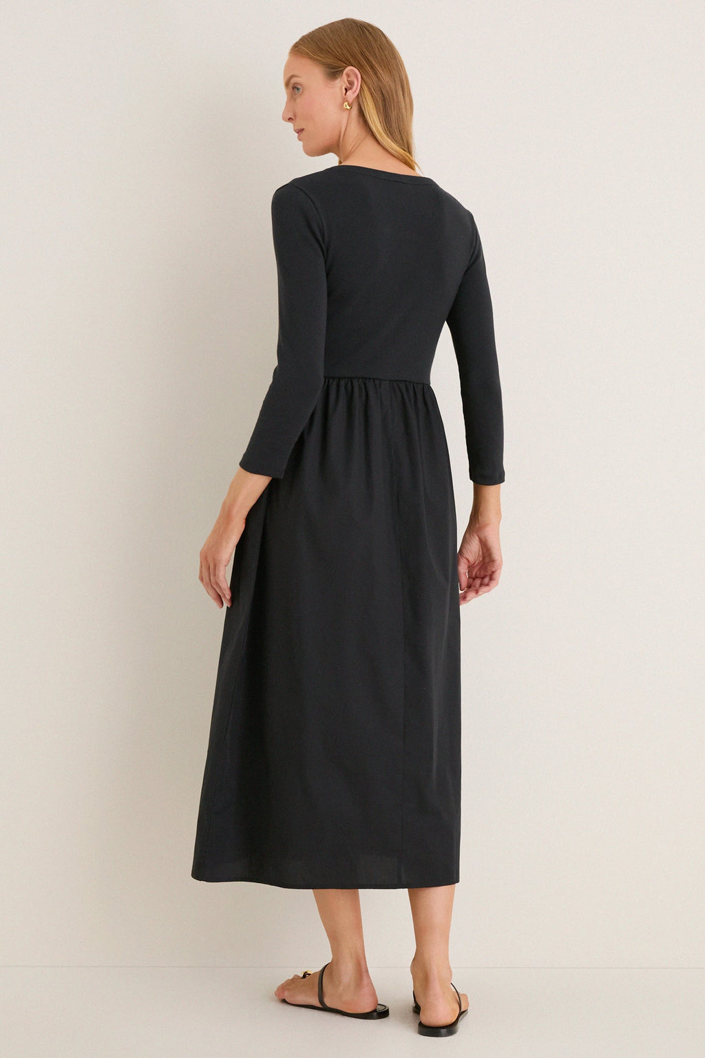 Black Mixed Media Lizzie Dress