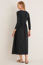 Black Mixed Media Lizzie Dress