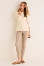 Mocha Gingham Stretch Zoe Pixie Pant