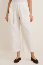 Cream Spa Pleat Pant
