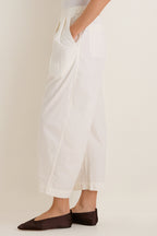 Cream Spa Pleat Pant