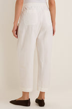 Cream Spa Pleat Pant