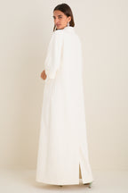 Ivory Crepe Carolina Maxi Dress