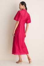Raspberry Organza Delaney Dress