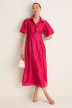 Raspberry Organza Delaney Dress