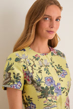 Gilded Chinoiserie Jacquard Short Sleeve Duke Top
