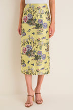 Gilded Chinoiserie Jacquard Ellington Skirt
