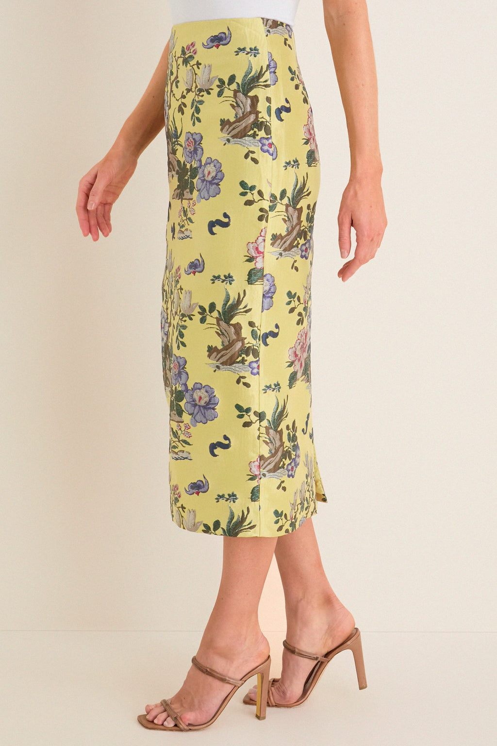 Gilded Chinoiserie Jacquard Ellington Skirt