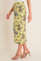 Gilded Chinoiserie Jacquard Ellington Skirt
