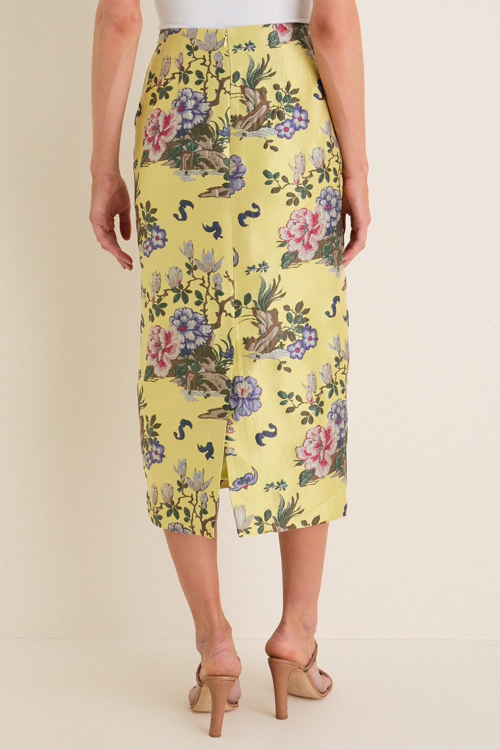 Gilded Chinoiserie Jacquard Ellington Skirt