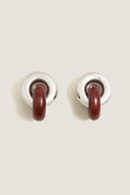 Wood and Silver Cumulus Earrings