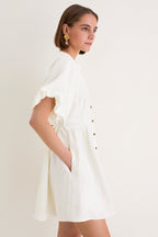 Star White Bastille Short Dress