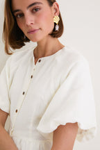 Star White Bastille Short Dress