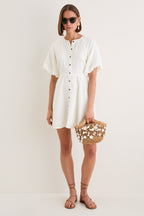 Star White Bastille Short Dress