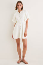 Star White Bastille Short Dress