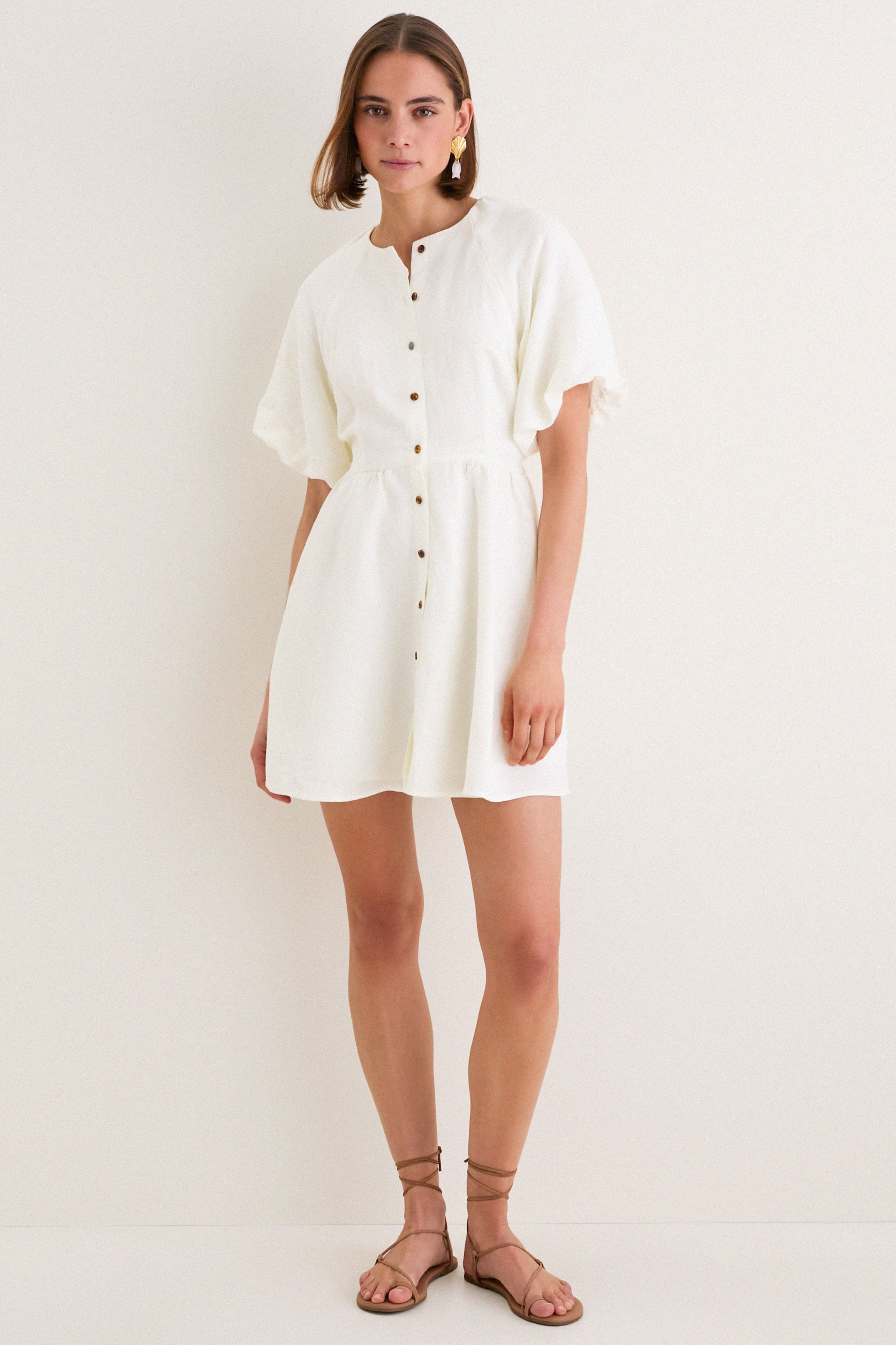 Star White Bastille Short Dress