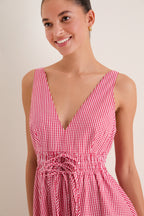 Red Gingham Tessa Mini Dress