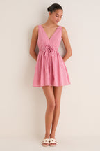 Red Gingham Tessa Mini Dress