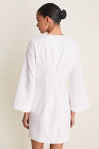 Ivory Linen Shell Hardware Etta Mini Caftan