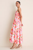 Pink Multi Watercolor Harper Maxi Dress