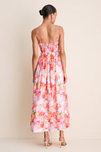 Pink Multi Watercolor Harper Maxi Dress