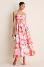 Pink Multi Watercolor Harper Maxi Dress