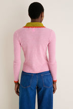Solid Pink Picket Polo Jumper