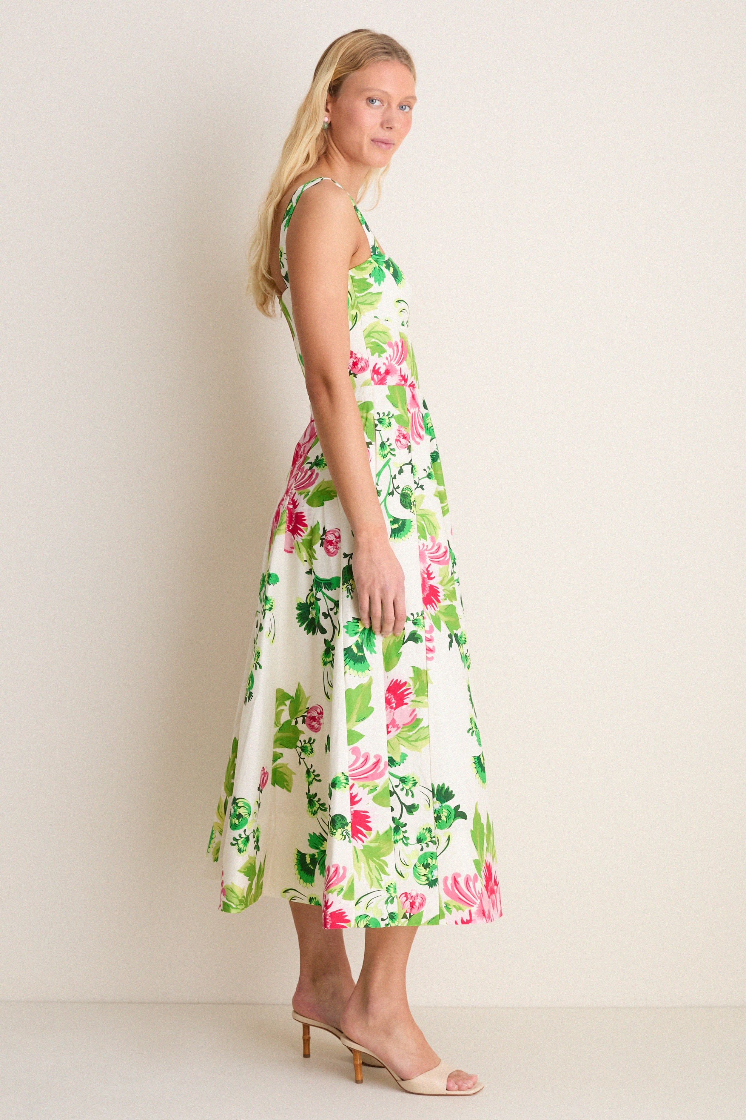 Saffier Bouquet Sabrina Midi Dress