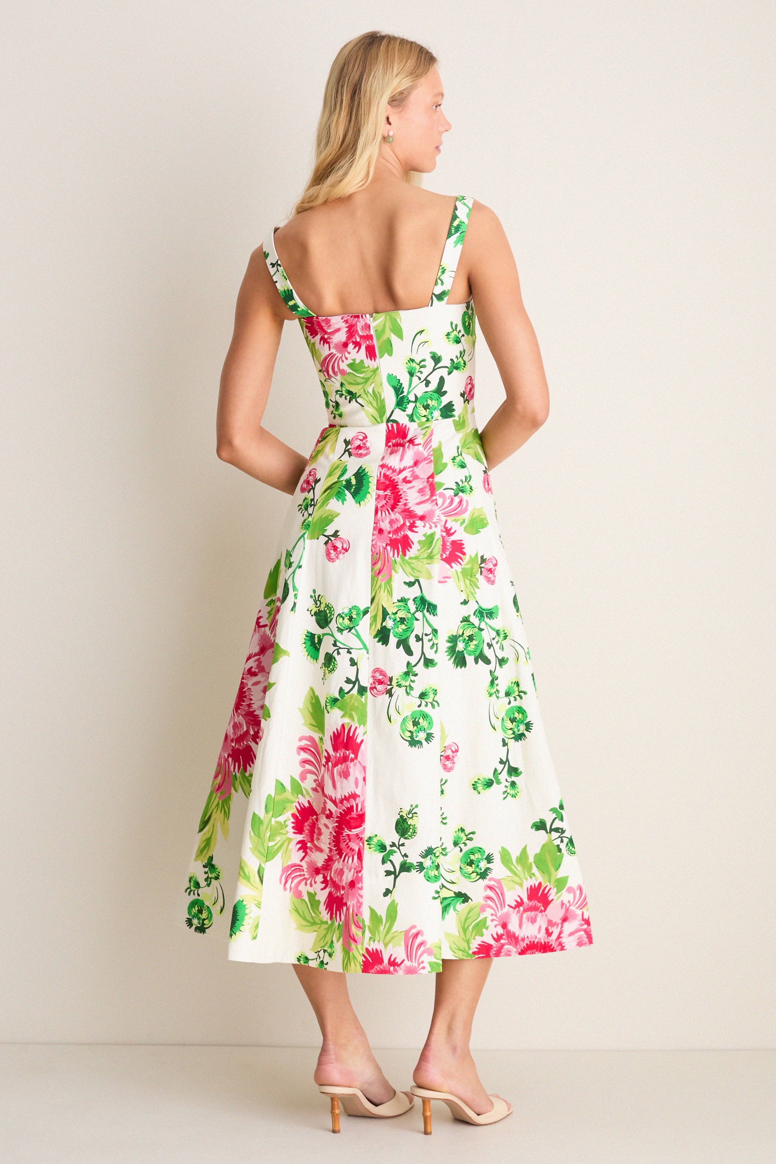 Saffier Bouquet Sabrina Midi Dress