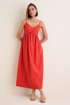 Tomato Peninsula Dress