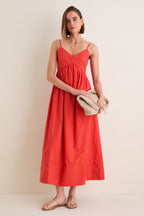 Tomato Peninsula Dress