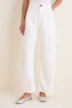 Ivory Twisted Barrel Jean
