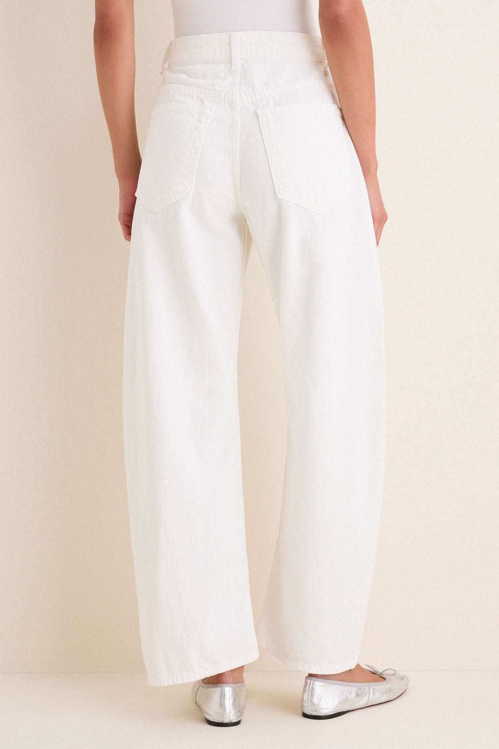 Ivory Twisted Barrel Jean