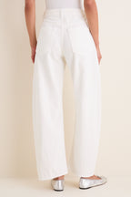 Ivory Twisted Barrel Jean