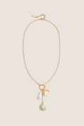 Gold Multi Frances Charm Necklace