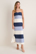Blue Stripes Sono Maxi Dress