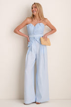 Baby Blue De Tres Embellished Top
