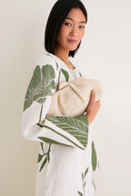 Green Floral Border Que Energia Tunic Dress