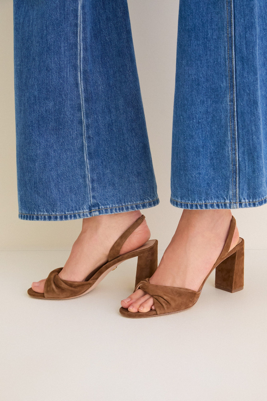 Chestnut Suede Tullia Block Heels
