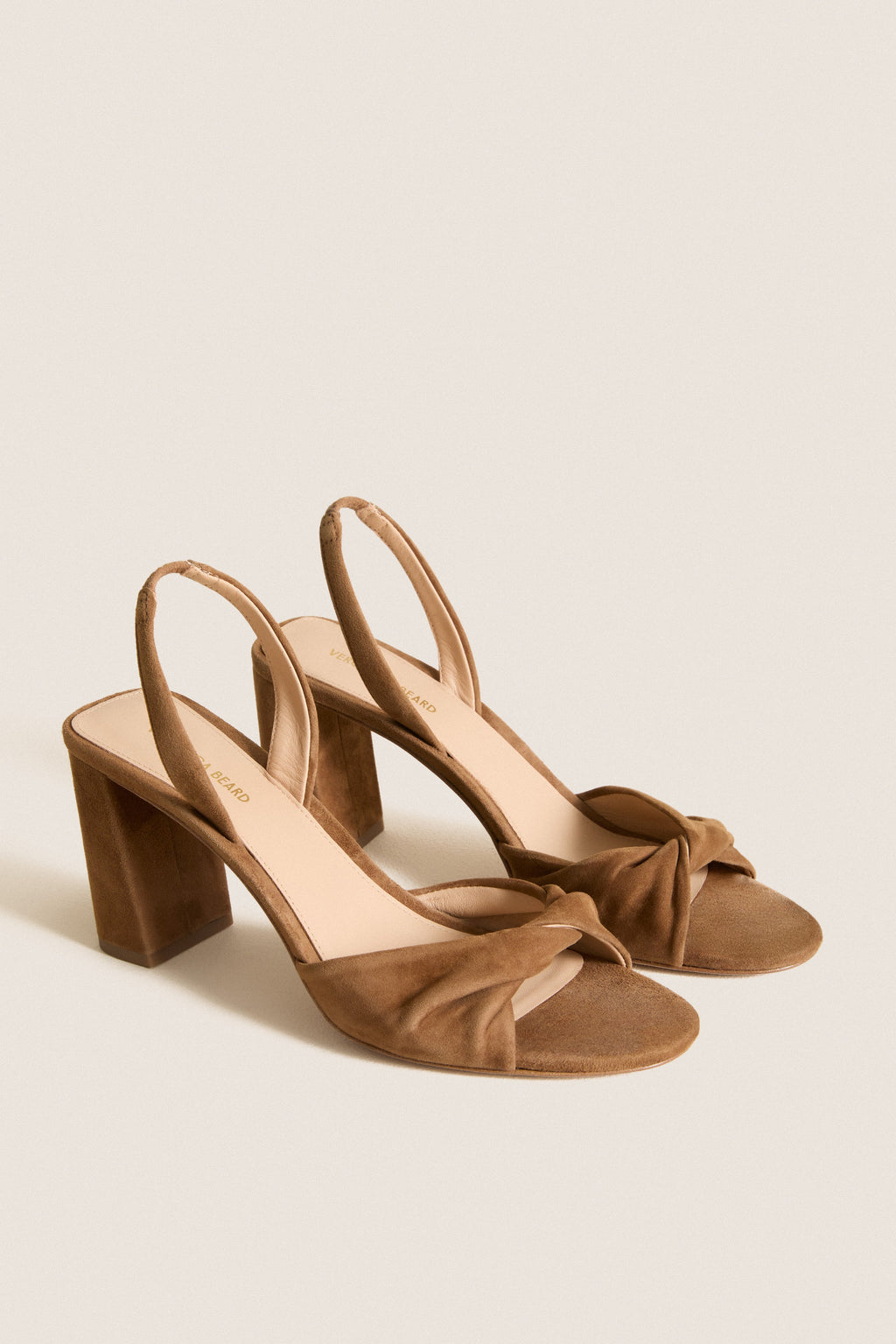 Chestnut Suede Tullia Block Heels