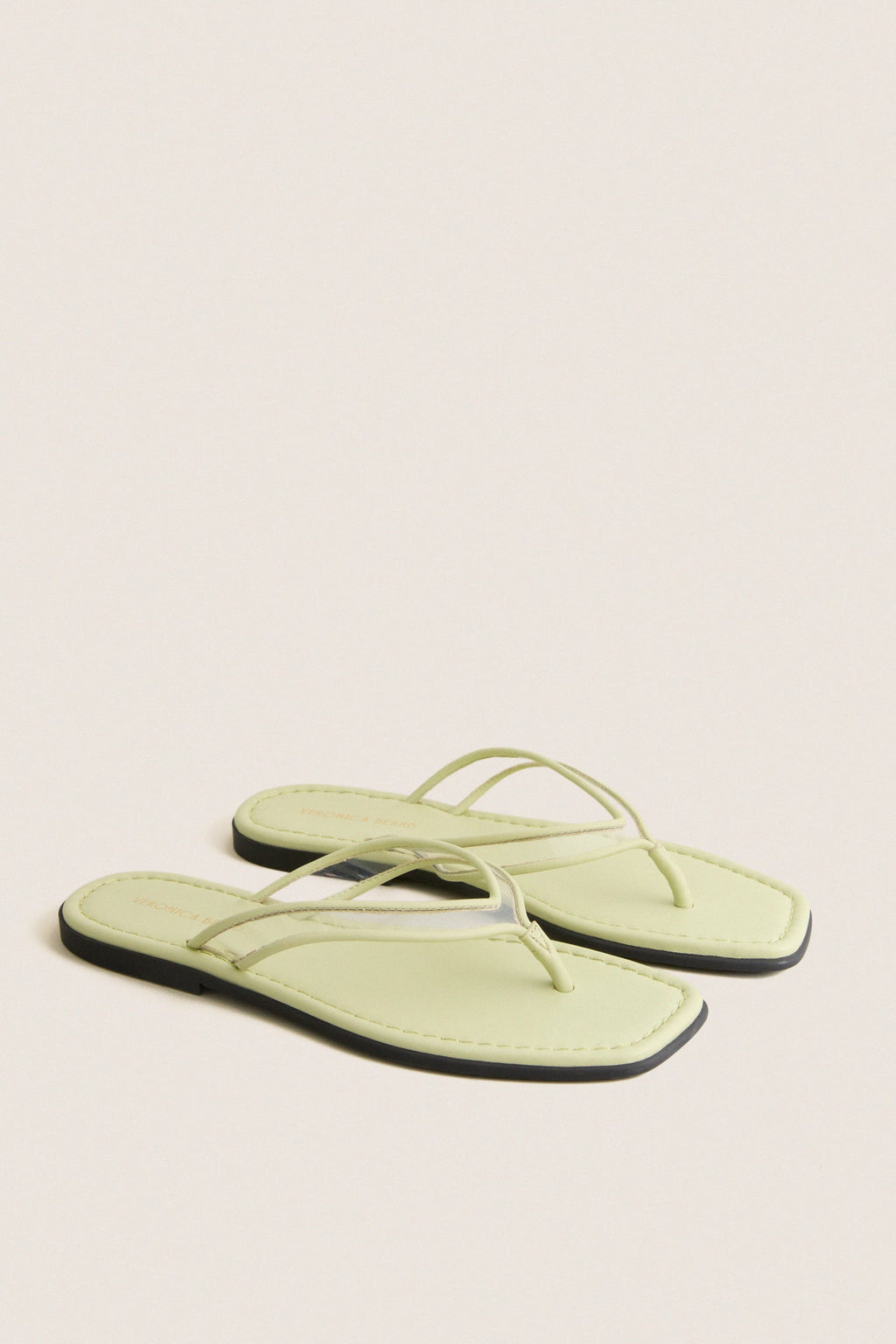 Pistachio Green Clea Piping Sandals
