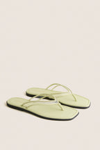 Pistachio Green Clea Piping Sandals