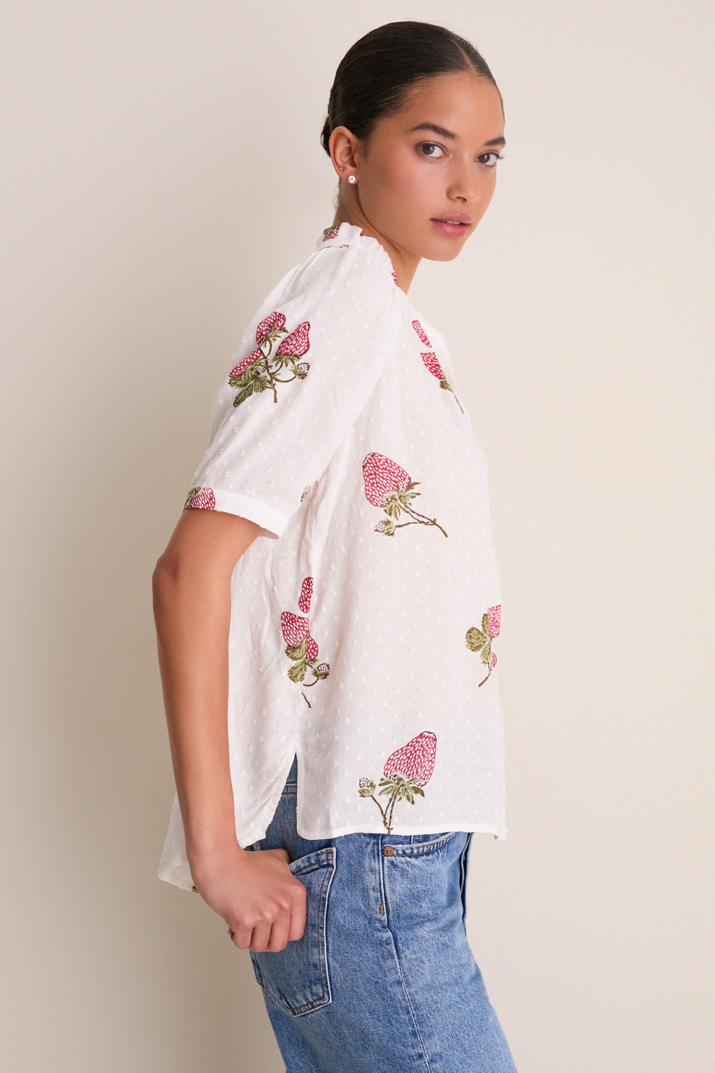 Off White Winnie Strawberry Dot Shirt