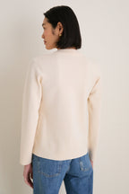Ivory Structured Margaux Cardigan