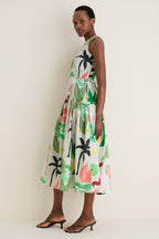 Paradiso Petal Sleeveless Piped Maxi Dress