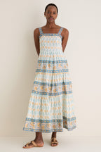 Geneva Green Strappy Maxi Dress