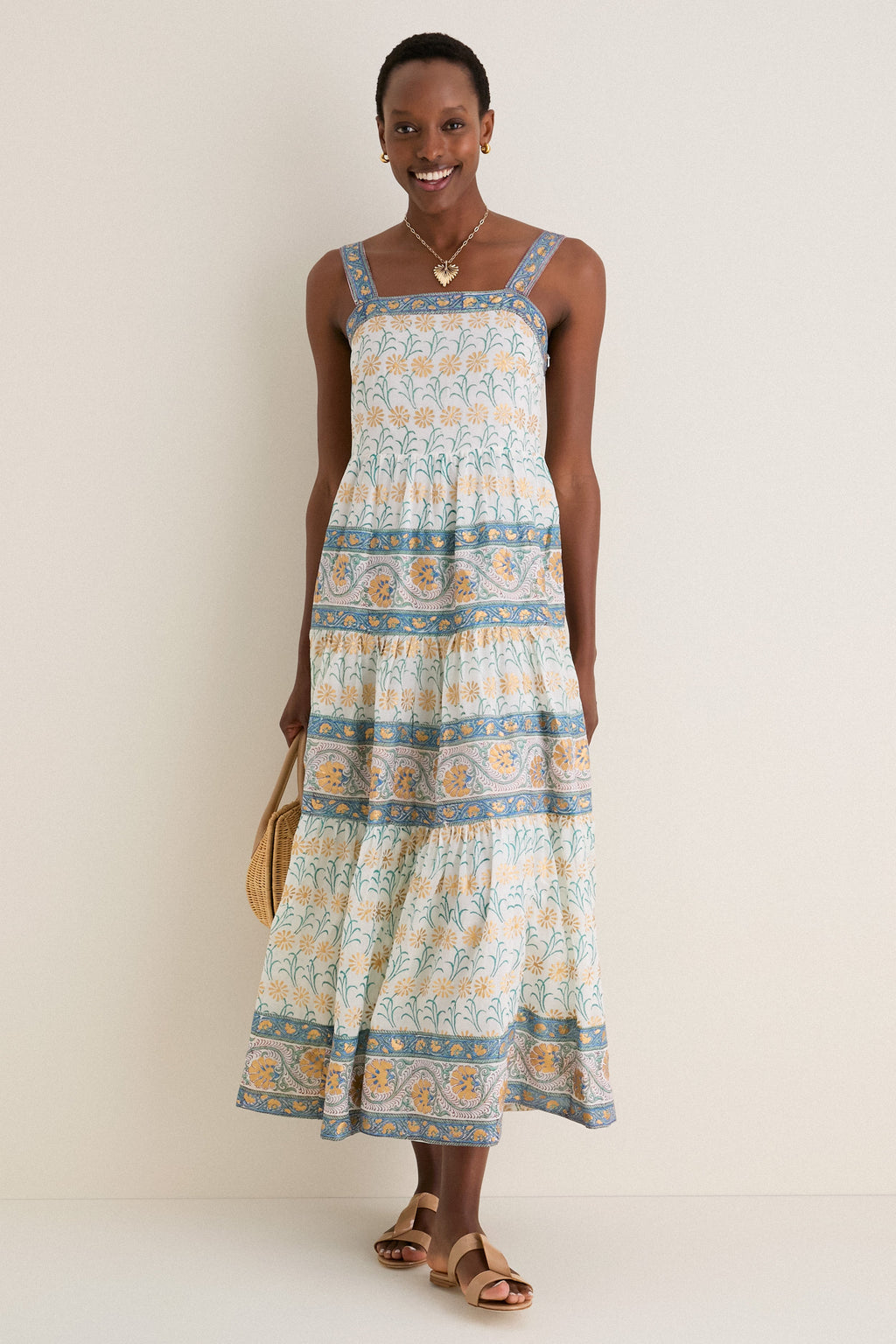 Geneva Green Strappy Maxi Dress