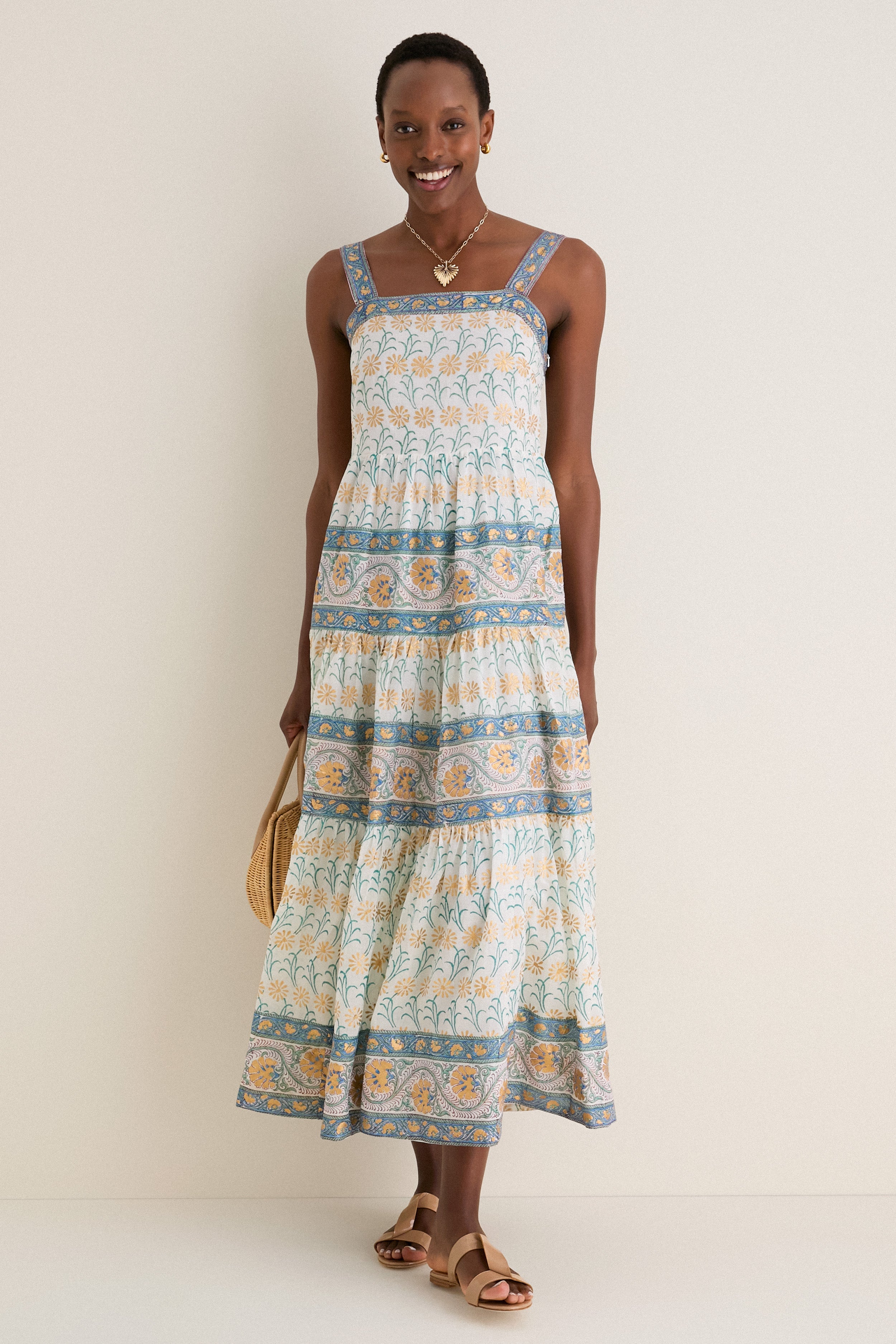 Geneva Green Strappy Maxi Dress