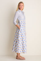 Arbor Blue Maxi Shirt Dress