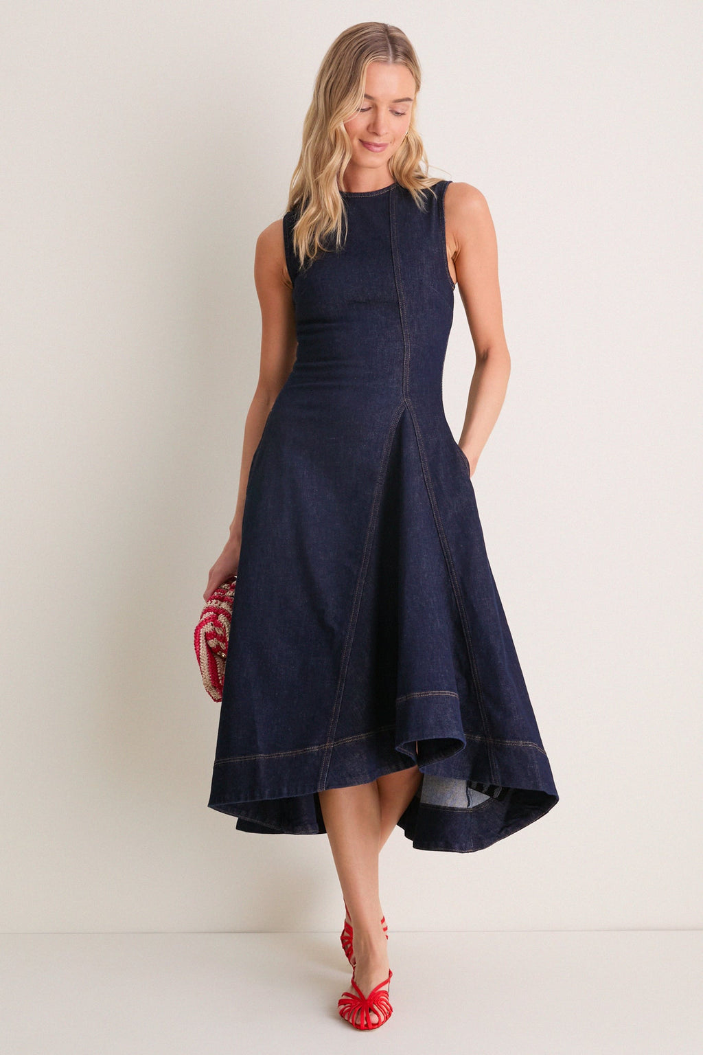 Indigo Liberty Denim Midi Dress